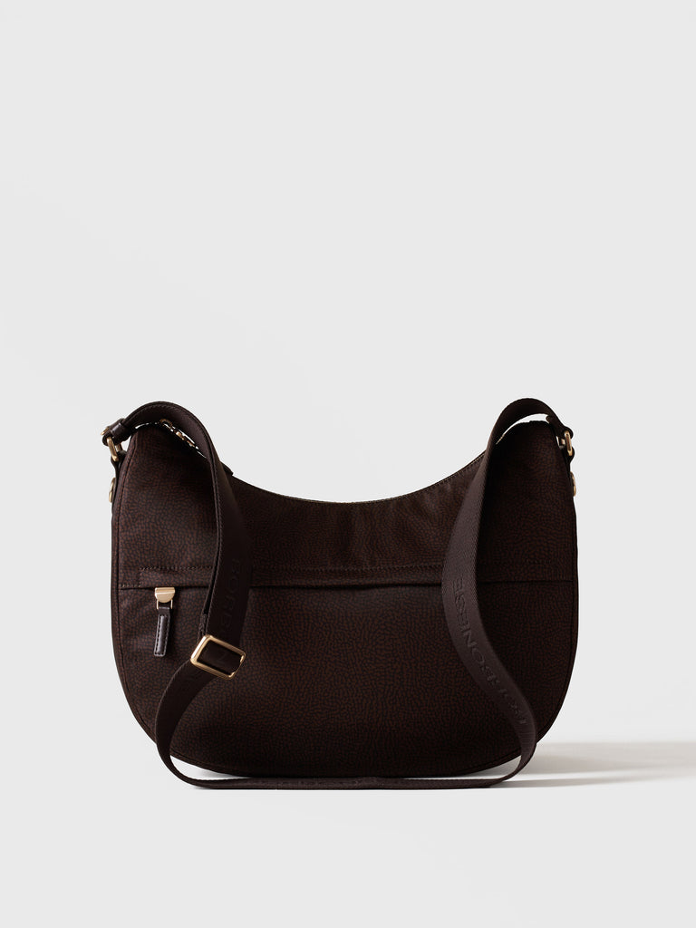 Borsa a tracolla in Tessuto riciclato Op - B-CLUB LUNA BAG MEDIUM - Borbonese