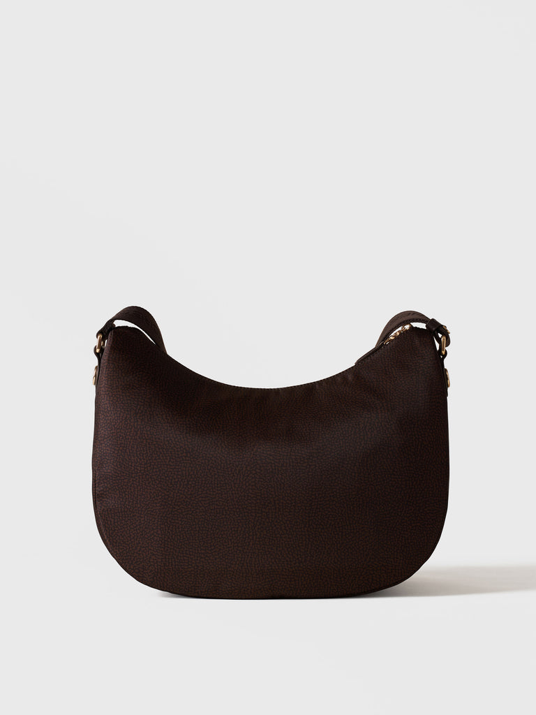 Borsa a tracolla in Tessuto riciclato Op - B-CLUB LUNA BAG MEDIUM - Borbonese