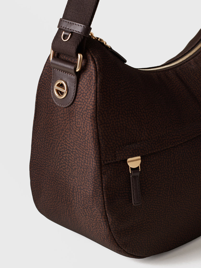Borsa a tracolla in Tessuto riciclato Op - B-CLUB LUNA BAG MEDIUM - Borbonese
