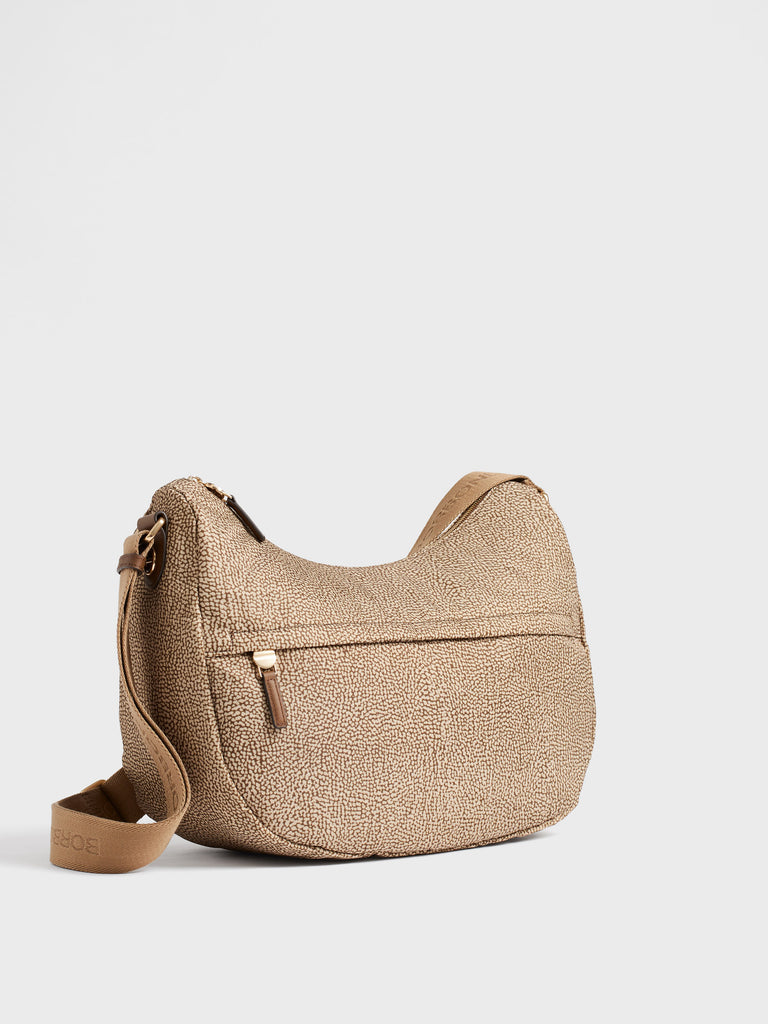 Borsa a tracolla in Tessuto riciclato Op - B-CLUB LUNA BAG MEDIUM - Borbonese