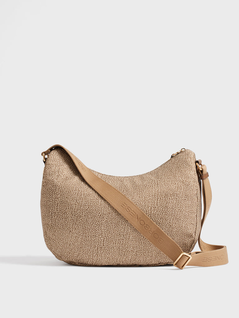 Borsa a tracolla in Tessuto riciclato Op - B-CLUB LUNA BAG MEDIUM - Borbonese