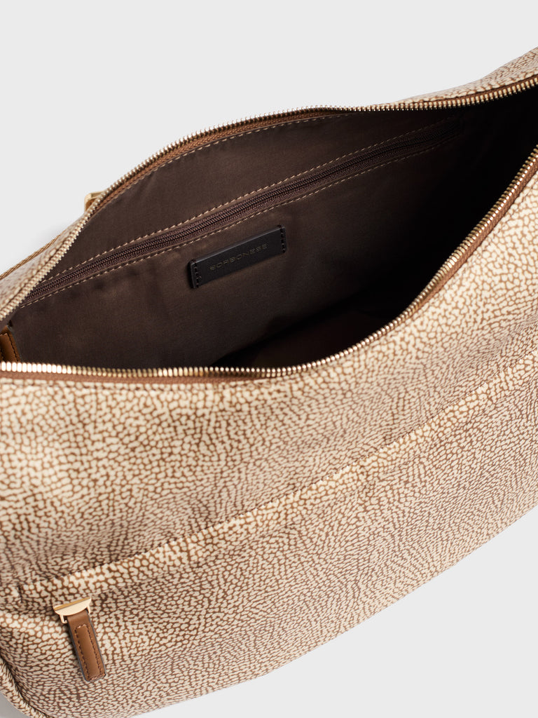 Borsa a tracolla in Tessuto riciclato Op - B-CLUB LUNA BAG MEDIUM - Borbonese