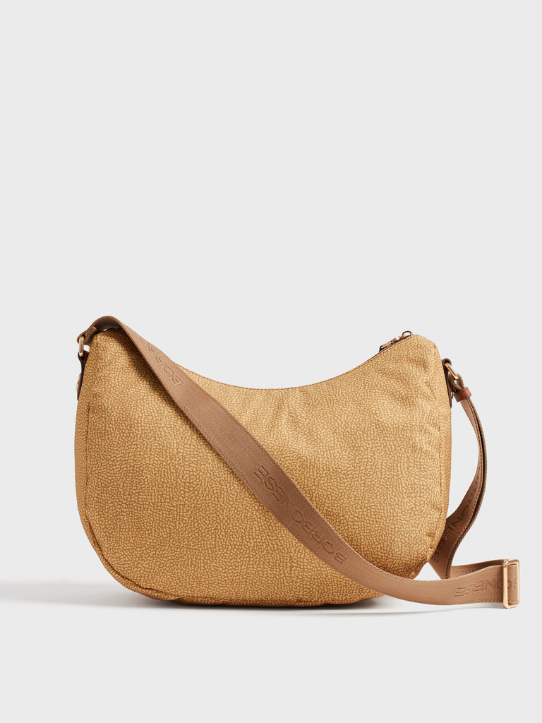 Borsa a tracolla in tessuto Op - B-CLUB LUNA BAG MEDIUM - Borbonese