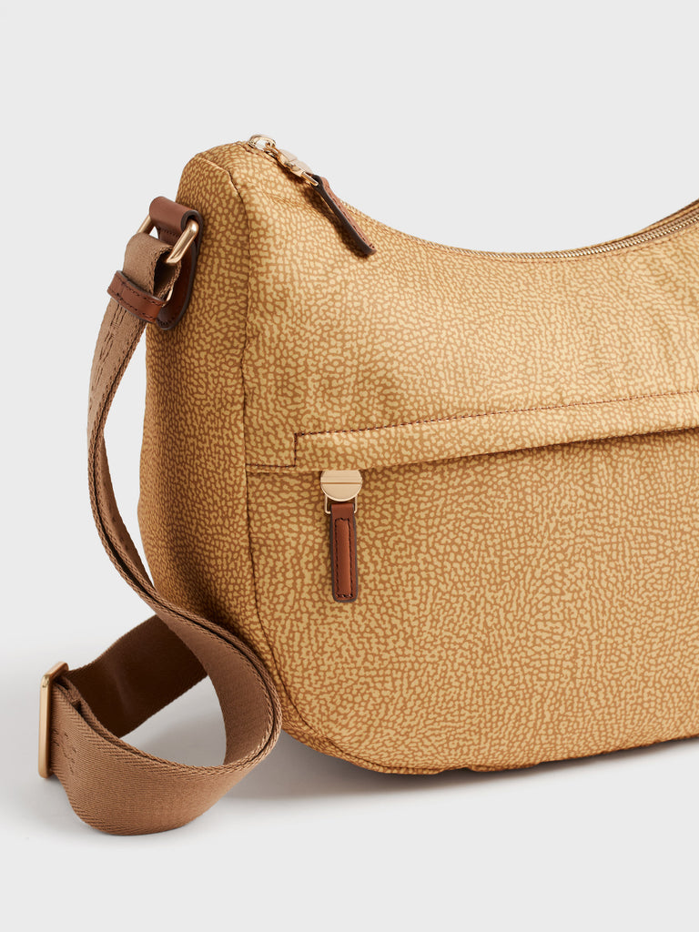 Borsa a tracolla in tessuto Op - B-CLUB LUNA BAG MEDIUM - Borbonese