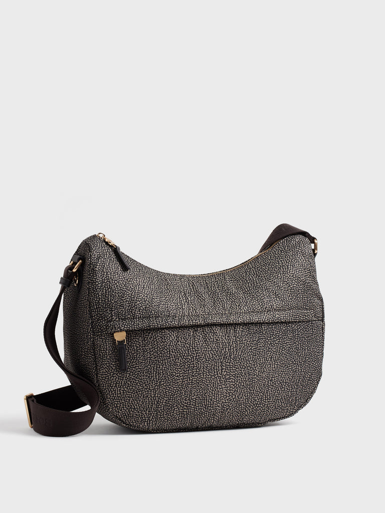 Borsa a tracolla in tessuto Op - B-CLUB LUNA BAG MEDIUM - Borbonese