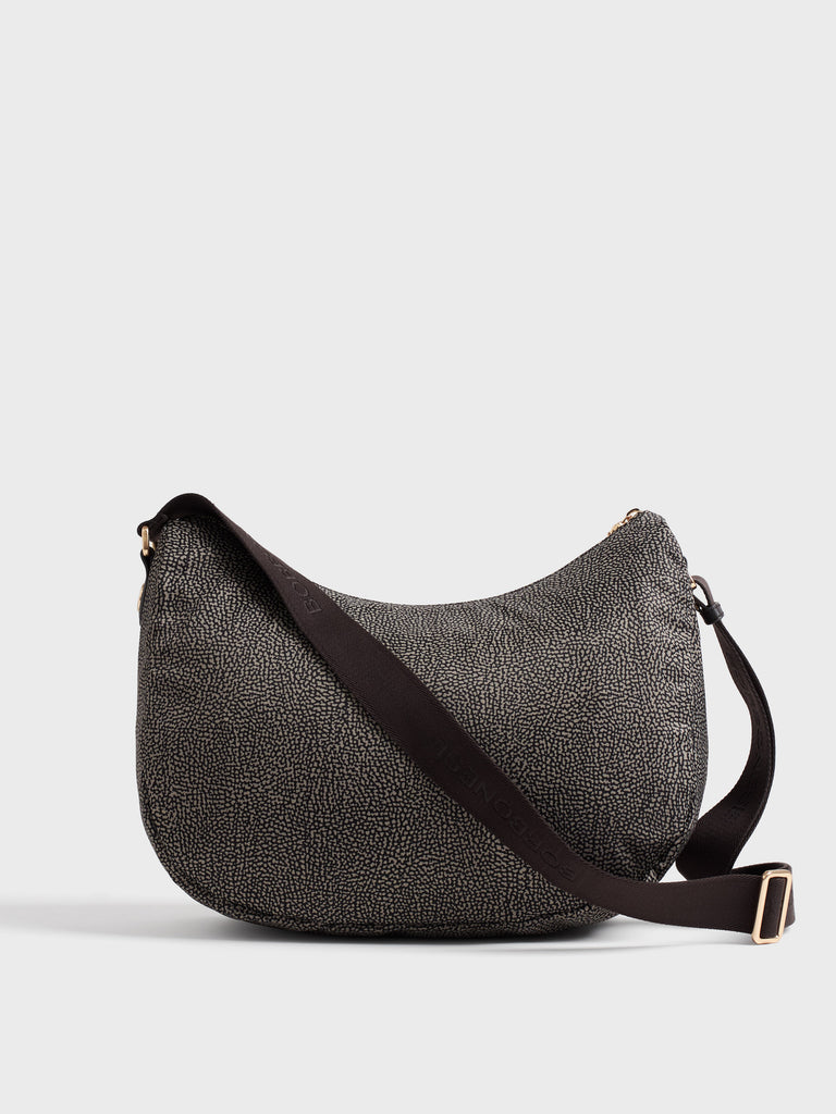 Borsa a tracolla in tessuto Op - B-CLUB LUNA BAG MEDIUM - Borbonese