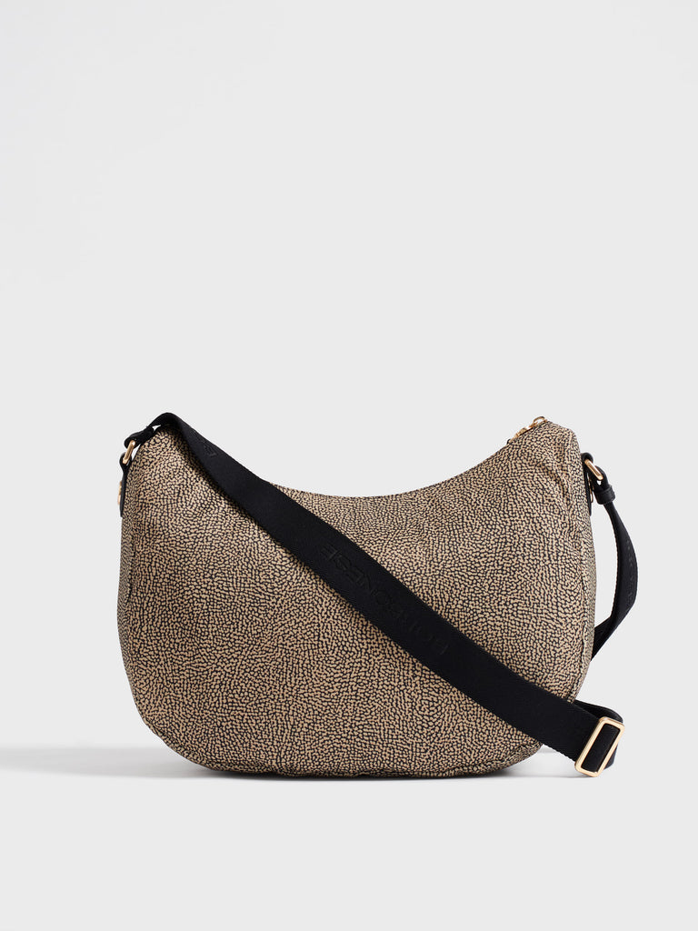 Borsa a tracolla in Tessuto riciclato Op - B-CLUB LUNA BAG MEDIUM - Borbonese