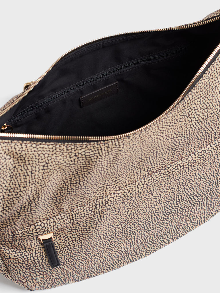 Borsa a tracolla in Tessuto riciclato Op - B-CLUB LUNA BAG MEDIUM - Borbonese