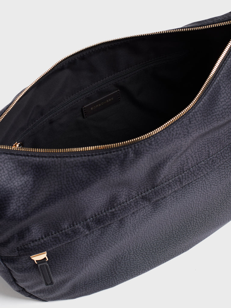 Borsa a tracolla in Tessuto riciclato Op - B-CLUB LUNA BAG MEDIUM - Borbonese