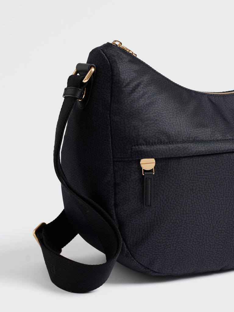 Borsa a tracolla in Tessuto riciclato Op - B-CLUB LUNA BAG MEDIUM - Borbonese