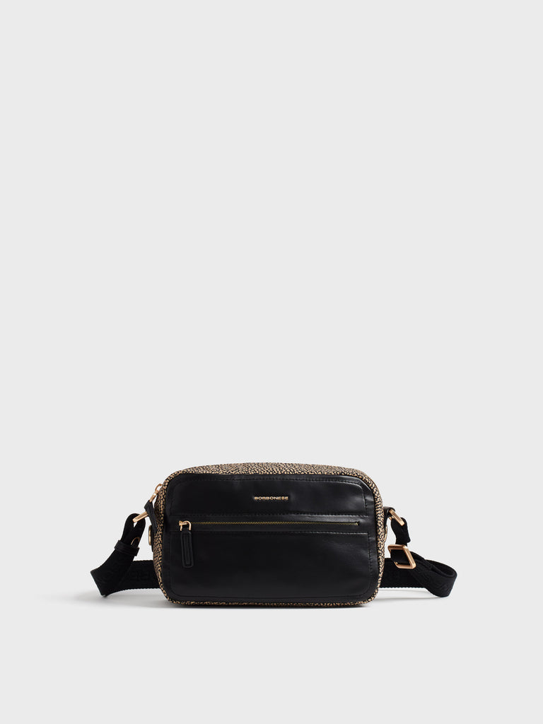 Borsa a tracolla in tessuto Op e Pelle - B-CLUB CAMERA CASE SMALL - Borbonese