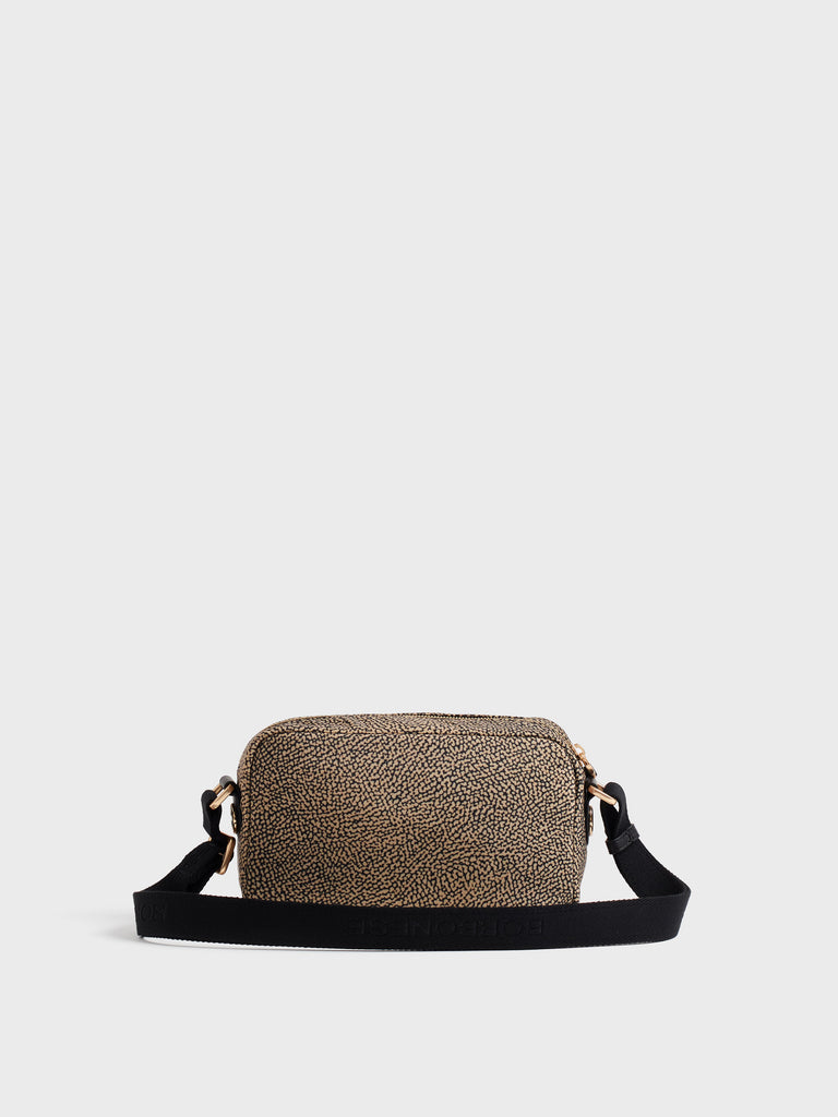 Borsa a tracolla in tessuto Op e Pelle - B-CLUB CAMERA CASE SMALL - Borbonese