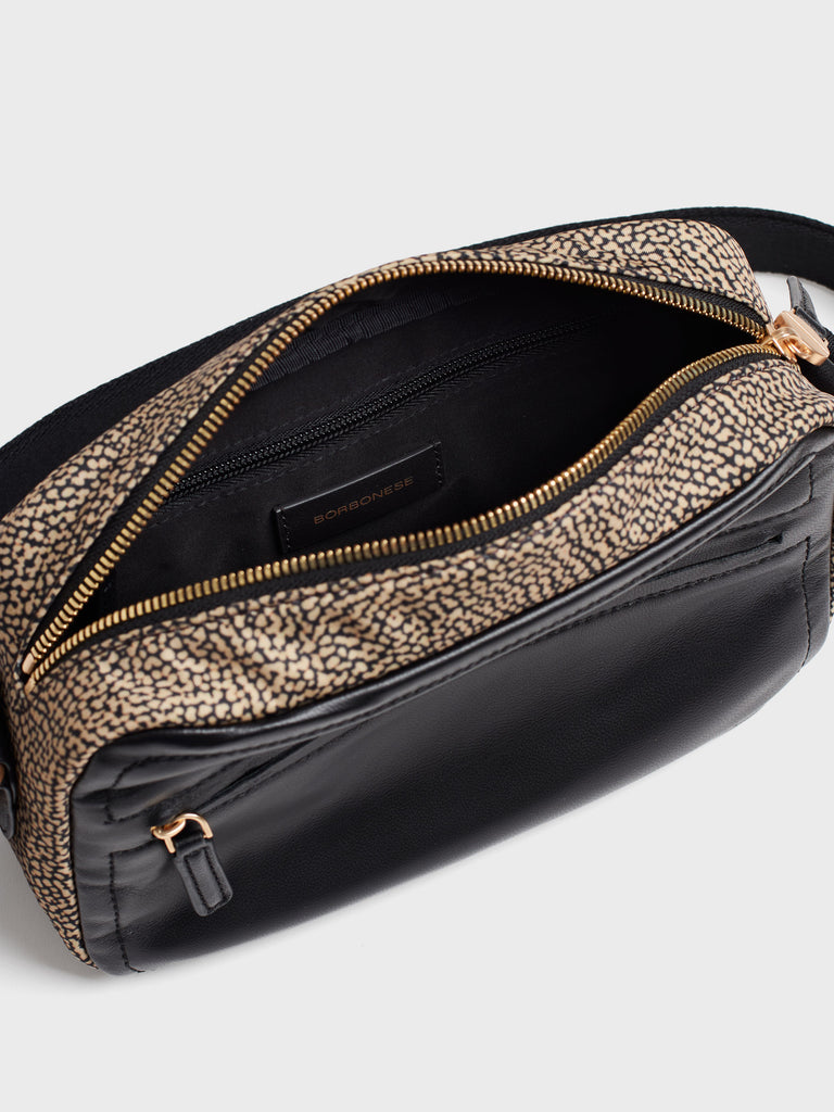 Borsa a tracolla in tessuto Op e Pelle - B-CLUB CAMERA CASE SMALL - Borbonese