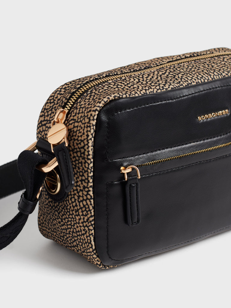Borsa a tracolla in tessuto Op e Pelle - B-CLUB CAMERA CASE SMALL - Borbonese