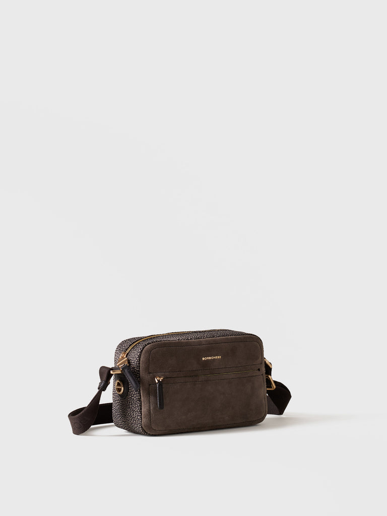 Borsa a tracolla in tessuto Op e Pelle - B-CLUB CAMERA CASE SMALL - Borbonese