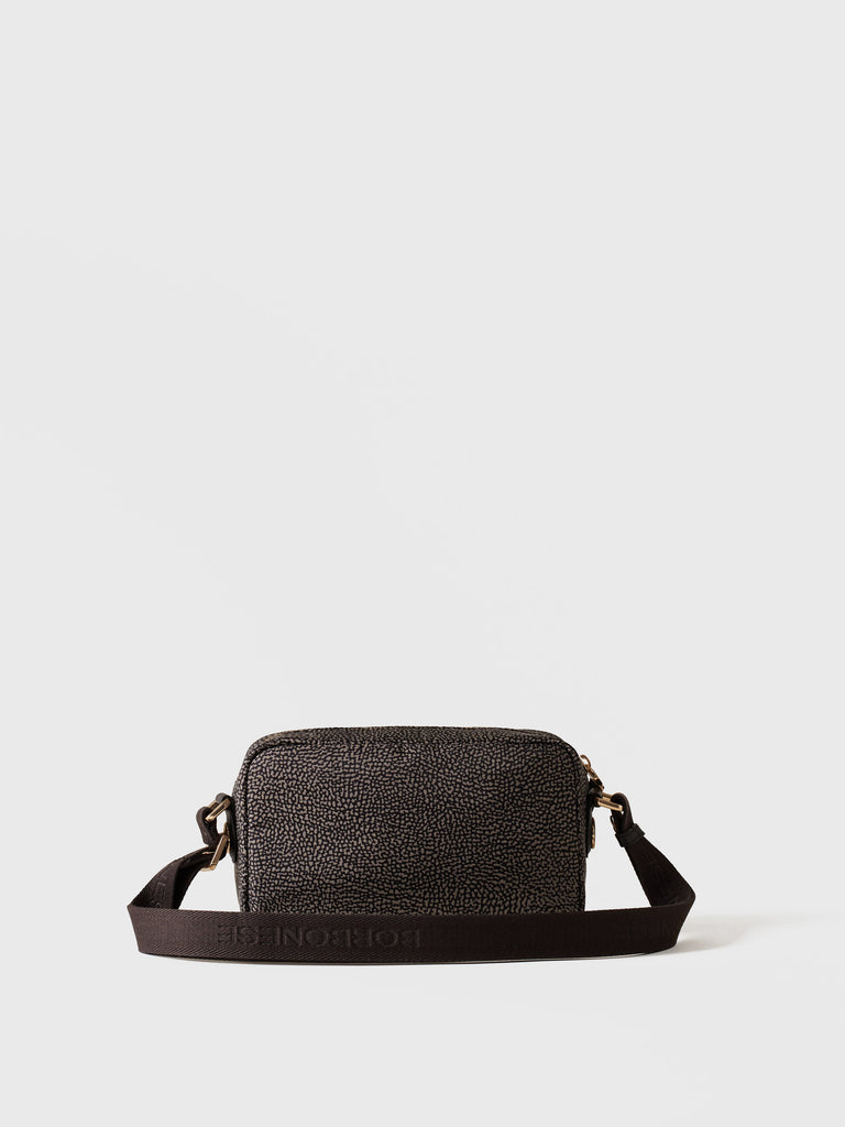 Borsa a tracolla in tessuto Op e Pelle - B-CLUB CAMERA CASE SMALL - Borbonese