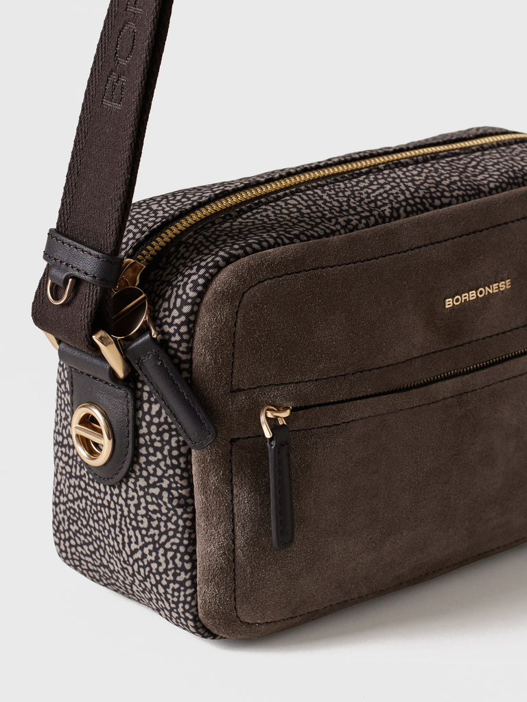 Borsa a tracolla in tessuto Op e Pelle - B-CLUB CAMERA CASE SMALL - Borbonese