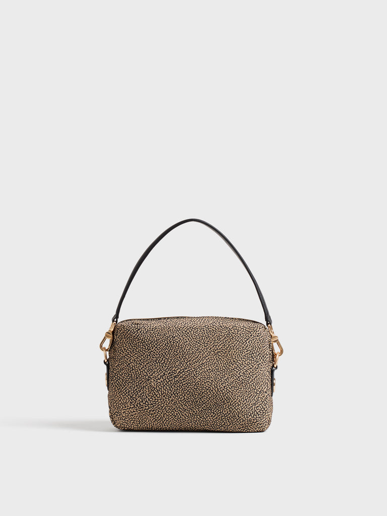 Borsa a tracolla in tessuto Op e Pelle - B-CLUB CAMERA CASE SMALL - Borbonese