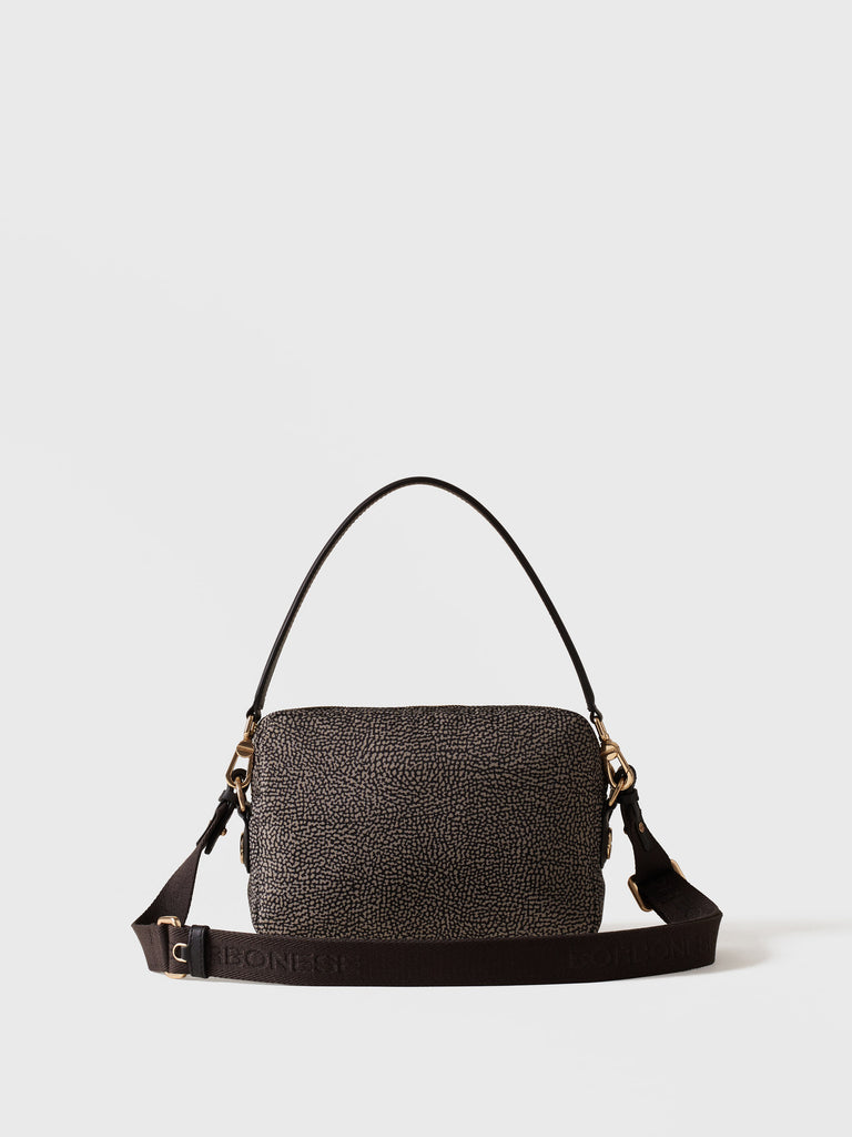 Borsa a tracolla in tessuto Op e Pelle - B-CLUB CAMERA CASE SMALL - Borbonese