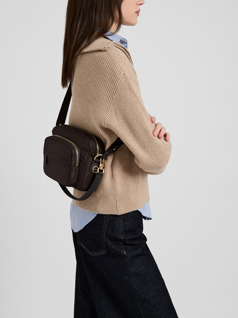 Shoulder bag in fabric Op - B-CLUB CAMERA CASE SMALL - Borbonese