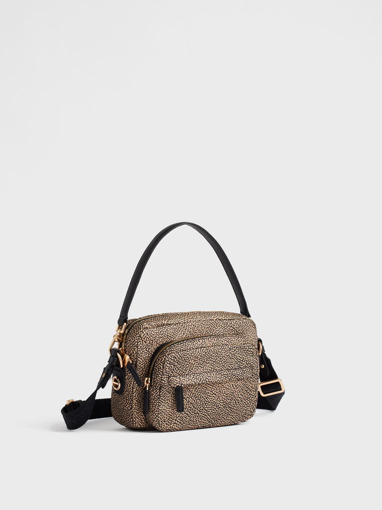 Borsa a tracolla in tessuto Op - B-CLUB CAMERA CASE SMALL - Borbonese