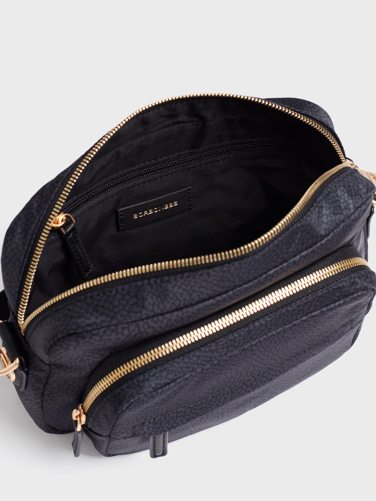 Borsa a tracolla in tessuto Op - B-CLUB CAMERA CASE SMALL - Borbonese