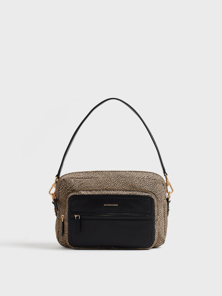 Borsa a tracolla in tessuto Op e Pelle - B-CLUB CAMERA CASE MEDIUM - Borbonese
