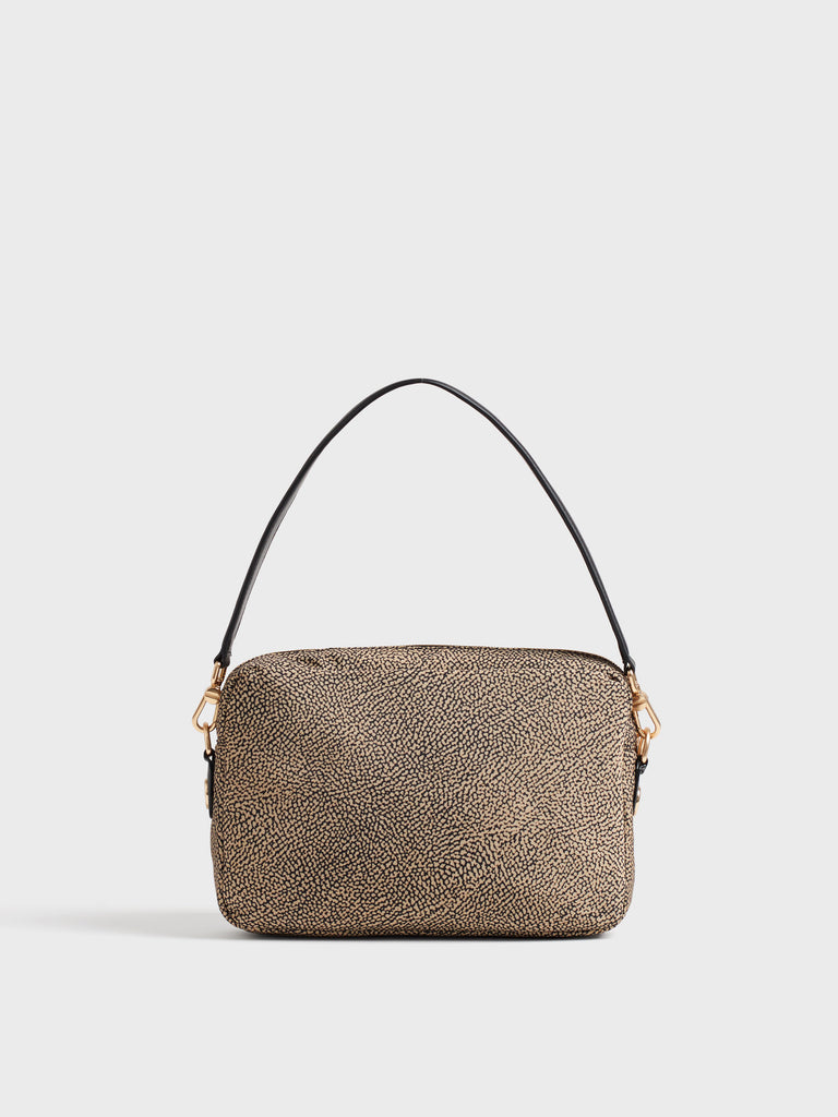 Borsa a tracolla in tessuto Op e Pelle - B-CLUB CAMERA CASE MEDIUM - Borbonese