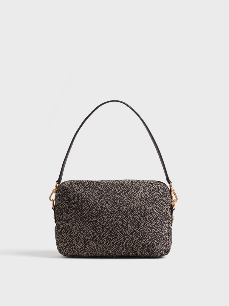 Borsa a tracolla in tessuto Op e Pelle - B-CLUB CAMERA CASE MEDIUM - Borbonese