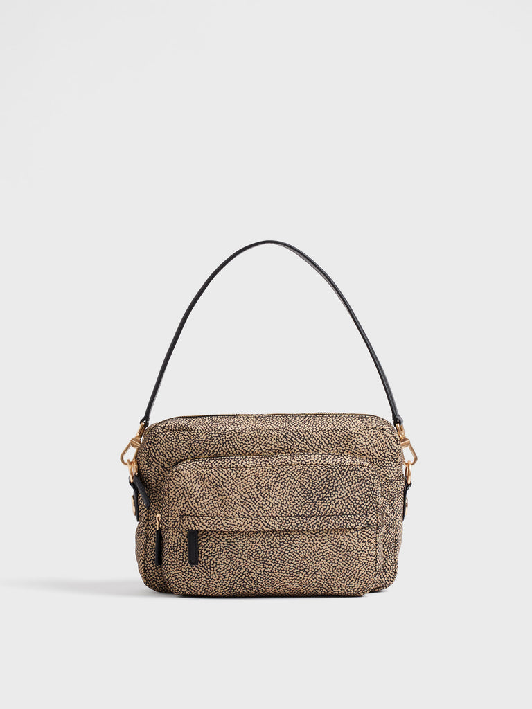 Shoulder bag in fabric Op - B-CLUB CAMERA CASE MEDIUM - Borbonese