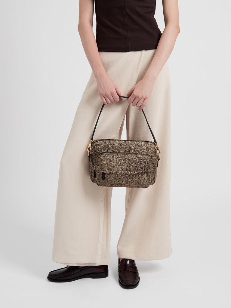Shoulder bag in fabric Op - B-CLUB CAMERA CASE MEDIUM - Borbonese