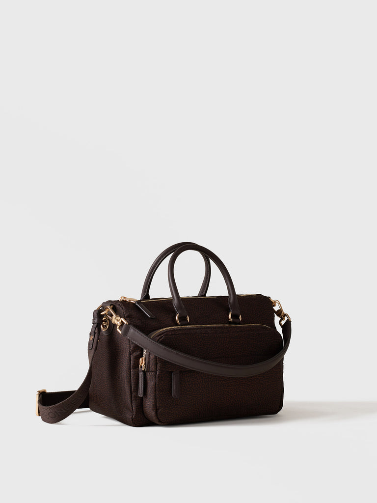 Borsa a tracolla in tessuto Op - B-CLUB BAULETTO MEDIUM - Borbonese