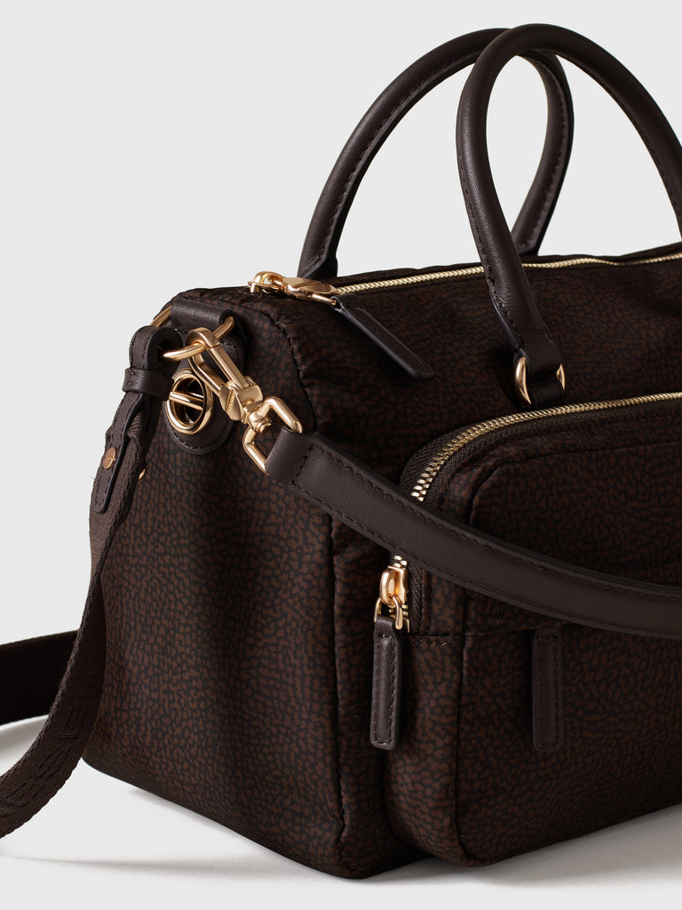 Borsa a tracolla in tessuto Op - B-CLUB BAULETTO MEDIUM - Borbonese
