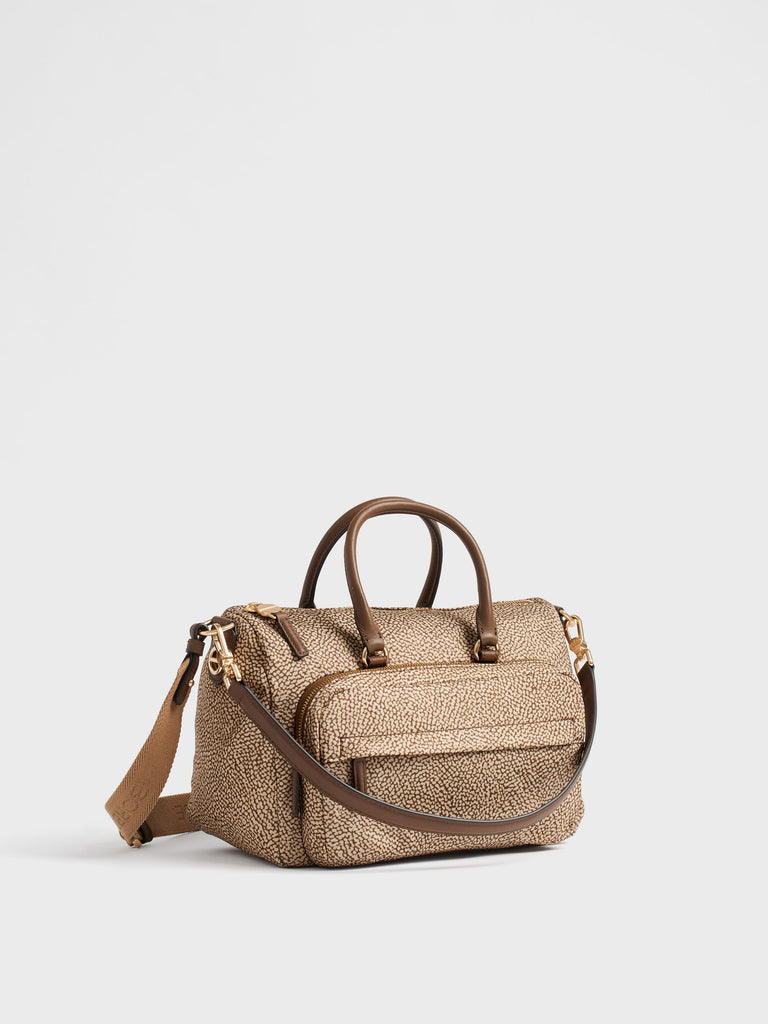 Shoulder bag in recycled fabric Op - B-CLUB TOP CASE MEDIUM - Borbonese