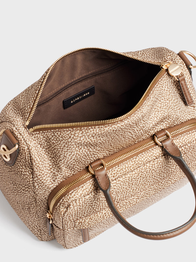 Shoulder bag in recycled fabric Op - B-CLUB TOP CASE MEDIUM - Borbonese