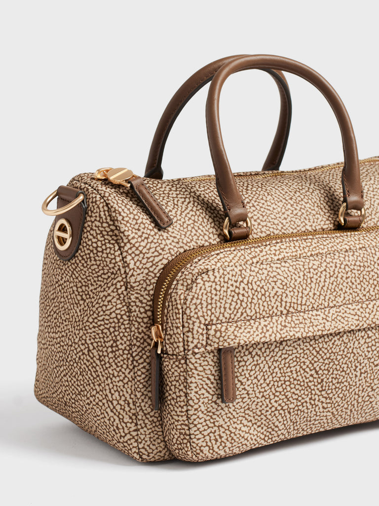 Shoulder bag in recycled fabric Op - B-CLUB TOP CASE MEDIUM - Borbonese