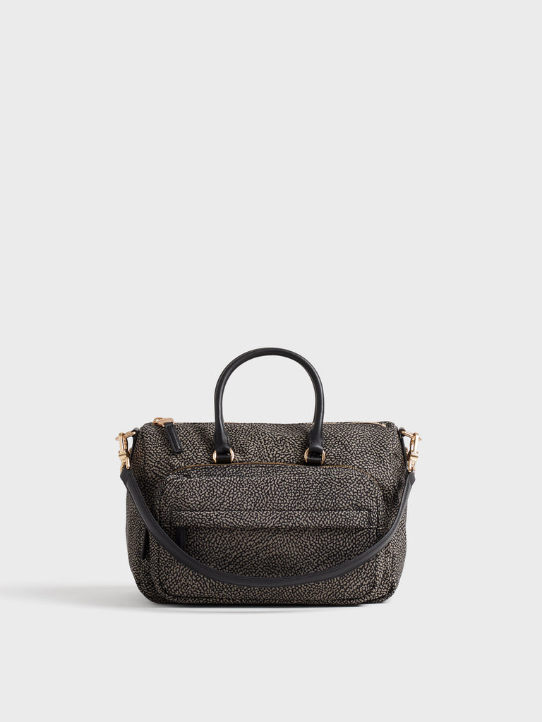 Borsa a tracolla in tessuto Op - B-CLUB BAULETTO MEDIUM - Borbonese
