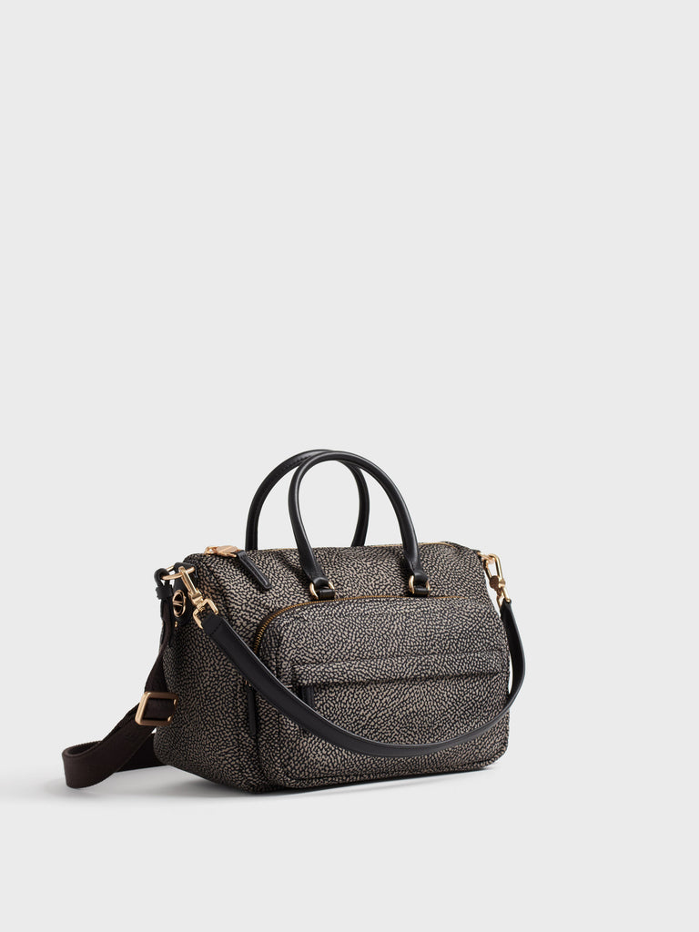 Borsa a tracolla in tessuto Op - B-CLUB BAULETTO MEDIUM - Borbonese
