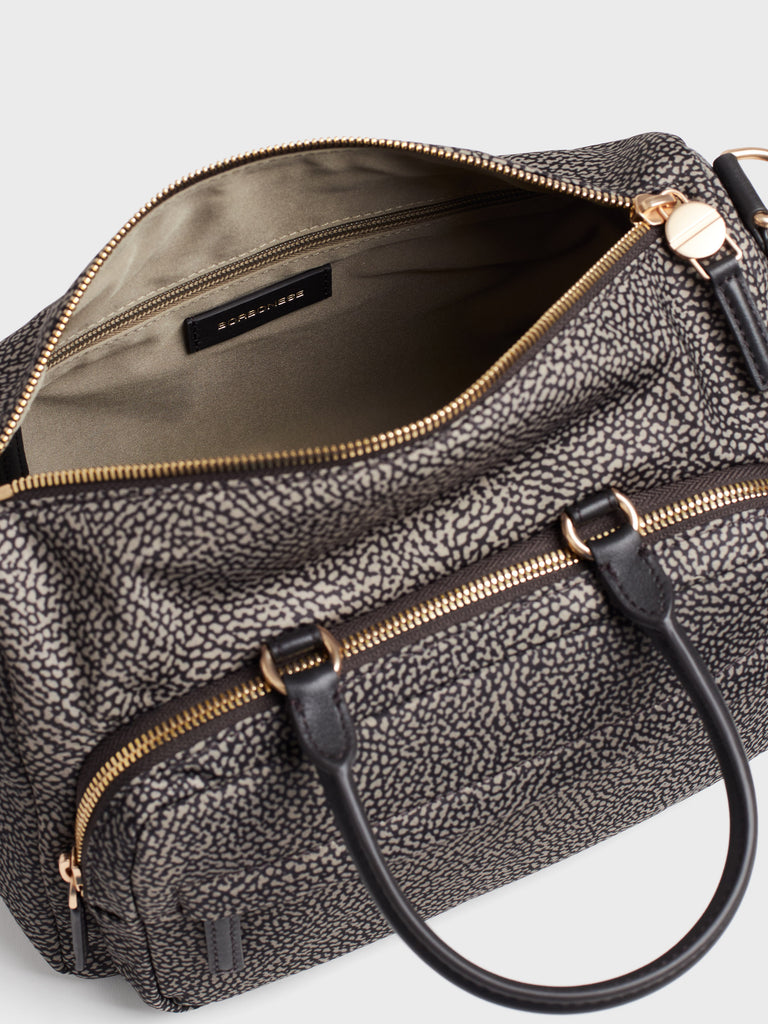 Borsa a tracolla in tessuto Op - B-CLUB BAULETTO MEDIUM - Borbonese