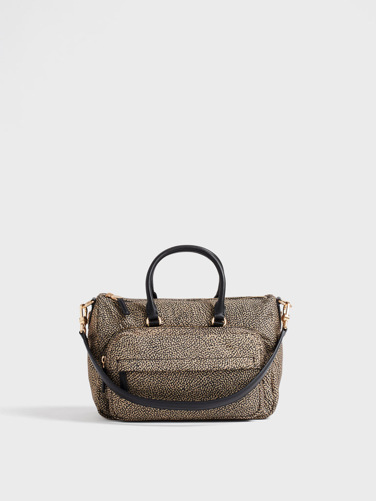 Borsa a tracolla in tessuto Op - B-CLUB BAULETTO MEDIUM - Borbonese