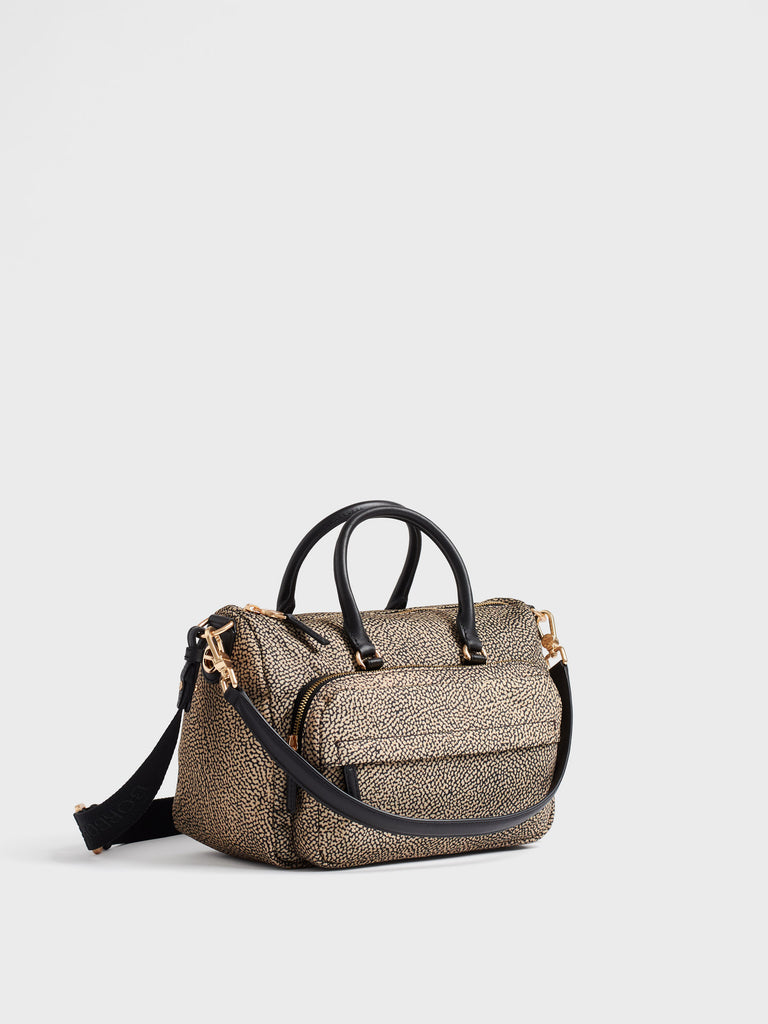 Borsa a tracolla in tessuto Op - B-CLUB BAULETTO MEDIUM - Borbonese