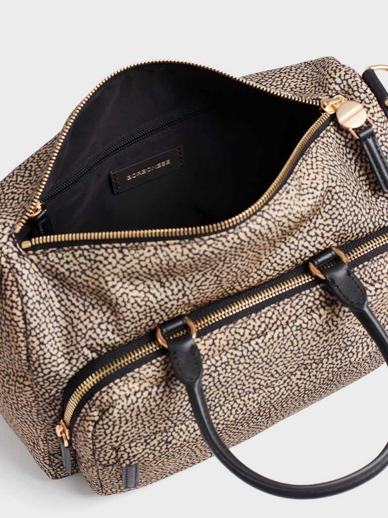 Borsa a tracolla in tessuto Op - B-CLUB BAULETTO MEDIUM - Borbonese