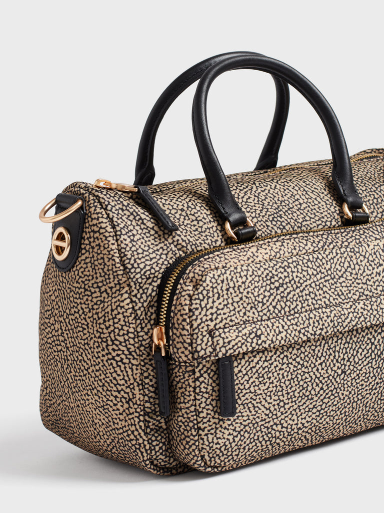 Borsa a tracolla in tessuto Op - B-CLUB BAULETTO MEDIUM - Borbonese