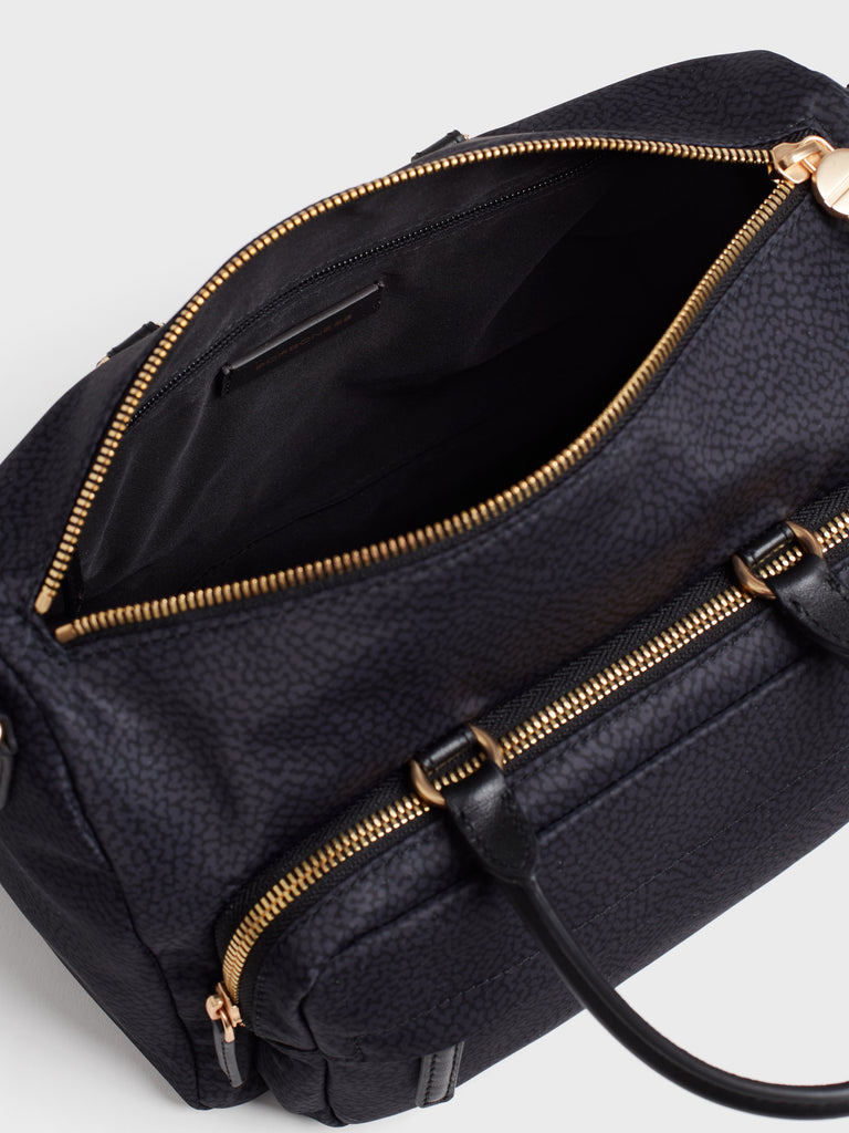 Borsa a tracolla in tessuto Op - B-CLUB BAULETTO MEDIUM - Borbonese