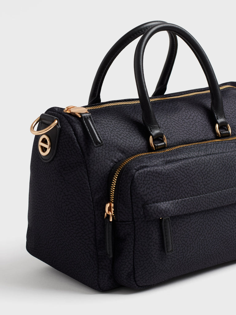 Borsa a tracolla in tessuto Op - B-CLUB BAULETTO MEDIUM - Borbonese