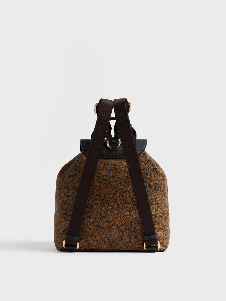 Backpack in Op and Leather coated canvas - URBAN BACKPACK - Borbonese