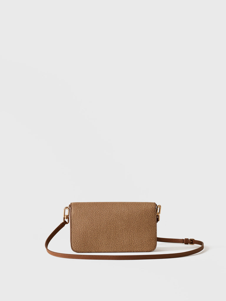 Shoulder bag in Op coated canvas and leather - URBAN MINI BAG - Borbonese