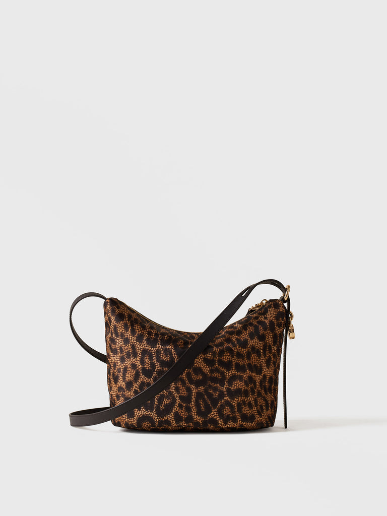 Borsa a tracolla in tessuto stampa Op e animalier - PRIVE TRACOLLA SMALL - Borbonese