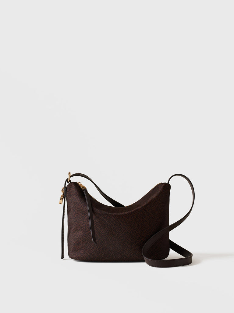 Borsa a tracolla in ressuto Op e animalier - PRIVE TRACOLLA SMALL - Borbonese