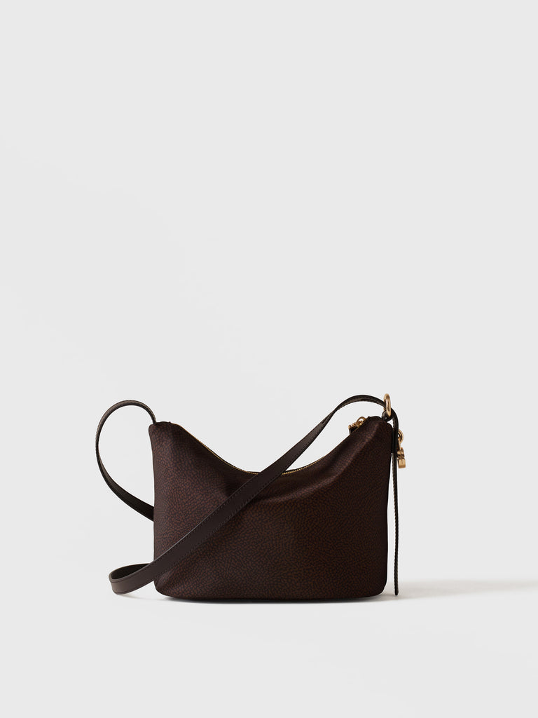 Borsa a tracolla in ressuto Op e animalier - PRIVE TRACOLLA SMALL - Borbonese
